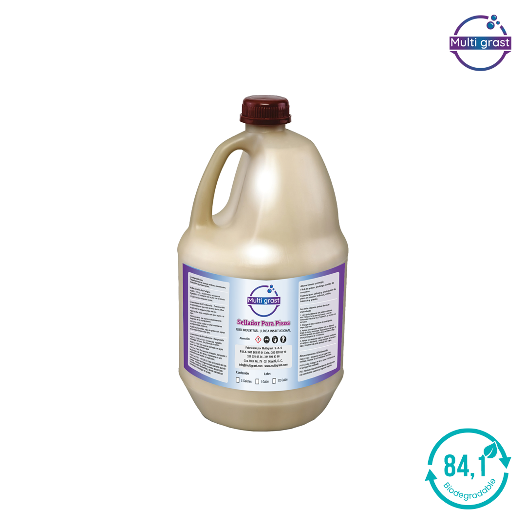Sellador para pisos Multigrast galón para proteger cera, prolongar y potenciar el brillo en propiedad horizontal